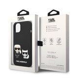 Husa pentru iPhone 14 Plus, Karl Lagerfeld Silicone Liquid MagSafe (KLHMP14MSSKCK), negru
