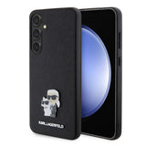 Husa pentru Samsung Galaxy S24 Plus, Karl Lagerfeld Saffiano (KLHCS24MPSAKCMPK), negru