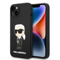 Husa pentru iPhone 14 Plus, Karl Lagerfeld Silicone MagSafe (KLHMP14MSNIKBCK), negru
