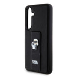 Husa pentru Samsung Galaxy S24 Plus, Karl Lagerfeld Saffiano Gripstand (KLHCS24MGSAKCPK), negru