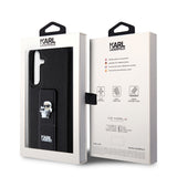 Husa pentru Samsung Galaxy S24 Plus, Karl Lagerfeld Saffiano Gripstand (KLHCS24MGSAKCPK), negru