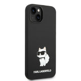 Husa pentru iPhone 14 Plus, Karl Lagerfeld Silicone MagSafe (KLHMP14MSNCHBCK), negru