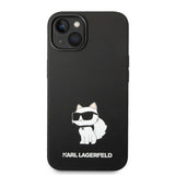 Husa pentru iPhone 14 Plus, Karl Lagerfeld Silicone MagSafe (KLHMP14MSNCHBCK), negru