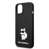 Husa pentru iPhone 14 Plus, Karl Lagerfeld Silicone MagSafe (KLHMP14MSNCHBCK), negru