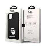 Husa pentru iPhone 14 Plus, Karl Lagerfeld Silicone MagSafe (KLHMP14MSNCHBCK), negru