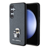 Husa pentru Samsung Galaxy S24, Karl Lagerfeld Saffiano (KLHCS24SPSAKCMPG), cenusiu