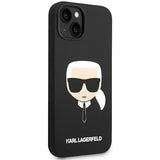 Husa pentru iPhone 14 Plus, Karl Lagerfeld Silicone MagSafe (KLHMP14MSLKHBK), negru