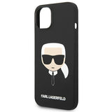 Husa pentru iPhone 14 Plus, Karl Lagerfeld Silicone MagSafe (KLHMP14MSLKHBK), negru