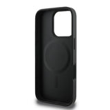 Husa pentru iPhone 16 Pro, Guess Hardcase 4G Printed Stripes MagSafe (GUHMP16LP4RPSK), negru