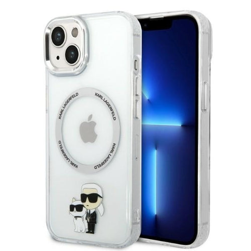 Husa pentru iPhone 14 Plus, Karl Lagerfeld Hardcase MagSafe (KLHMP14MHNKCIT), transparenta