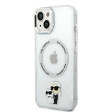 Husa pentru iPhone 14 Plus, Karl Lagerfeld Hardcase MagSafe (KLHMP14MHNKCIT), transparenta