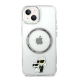 Husa pentru iPhone 14 Plus, Karl Lagerfeld Hardcase MagSafe (KLHMP14MHNKCIT), transparenta