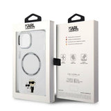 Husa pentru iPhone 14 Plus, Karl Lagerfeld Hardcase MagSafe (KLHMP14MHNKCIT), transparenta
