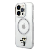 Husa pentru iPhone 14 Pro, Karl Lagerfeld Hardcase MagSafe (KLHMP14LHNKCIT), transparenta