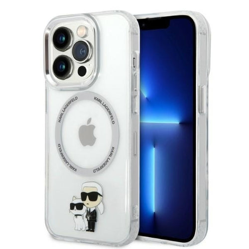 Husa pentru iPhone 14 Pro, Karl Lagerfeld Hardcase MagSafe (KLHMP14LHNKCIT), transparenta