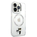 Husa pentru iPhone 14 Pro, Karl Lagerfeld Hardcase MagSafe (KLHMP14LHNKCIT), transparenta