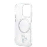 Husa pentru iPhone 14 Pro, Karl Lagerfeld Hardcase MagSafe (KLHMP14LHNKCIT), transparenta