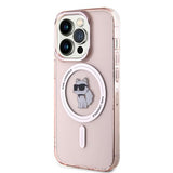 Husa pentru iPhone 14 Pro, Karl Lagerfeld IML MagSafe (KLHMP14LHFCCNOP), roz
