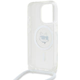 Husa pentru iPhone 14 Pro, Karl Lagerfeld IML Crossbody MagSafe (KLHMP14LHCCHNT), transparenta
