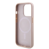 Husa pentru iPhone 15 Pro, Guess Saffiano MagSafe (GUHMP15LPSAHMCP), roz