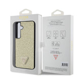 Husa pentru Samsung Galaxy S24 Plus, Guess Rhinestone Triangle (GUHCS24MHDGPPD), auriu