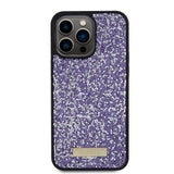 Husa pentru iPhone 15 Pro Max, Guess Rhinestone Metal Logo (GUHCP15LPFGSBSP), mov