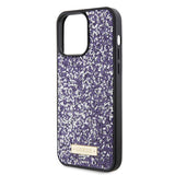 Husa pentru iPhone 15 Pro Max, Guess Rhinestone Metal Logo (GUHCP15LPFGSBSP), mov
