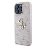 Husa pentru iPhone 16 Pro, Guess Hardcase 4G Big Logo (GUHCP16L4GMGPI), roz