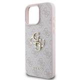 Husa pentru iPhone 16 Pro, Guess Hardcase 4G Big Logo (GUHCP16L4GMGPI), roz