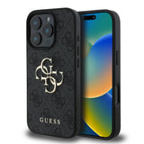 Husa pentru iPhone 16 Pro, Guess Hardcase 4G Big Logo (GUHCP16L4GMGGR), negru