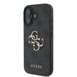 Husa pentru iPhone 16, Guess Hardcase 4G Big Logo (GUHCP16S4GMGGR), negru