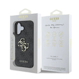 Husa pentru iPhone 16, Guess Hardcase 4G Big Logo (GUHCP16S4GMGGR), negru