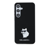 Husa pentru Samsung Galaxy S24 Plus, Karl Lagerfeld Silicone (KLHCS24MSMHCNPK), negru