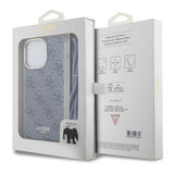 Husa pentru iPhone 15 Pro, Guess Crossbody Cord 4G Print (GUHCP15LHC4SEB), albastru