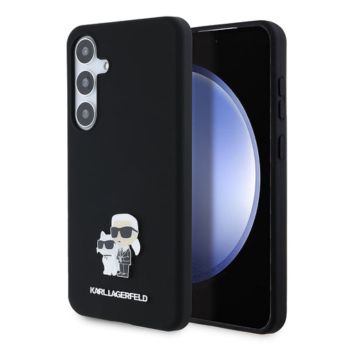 Husa pentru Samsung Galaxy S24 Plus, Karl Lagerfeld Silicone (KLHCS24MSMHKCNPK), negru