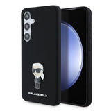 Husa pentru Samsung Galaxy S24 Plus, Karl Lagerfeld Silicone (KLHCS24MSMHKNPK), negru