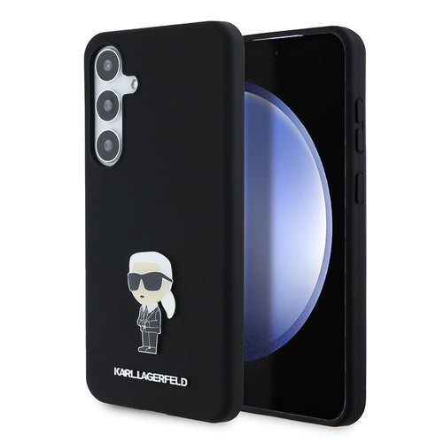 Husa pentru Samsung Galaxy S24 Plus, Karl Lagerfeld Silicone (KLHCS24MSMHKNPK), negru