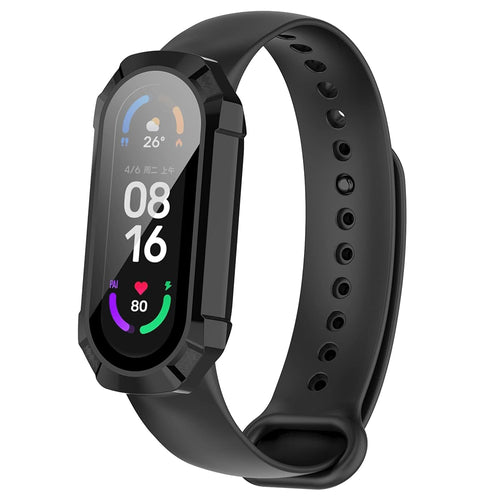 Husa smartwatch pentru Xiaomi Mi Band 5, Techsuit, negru