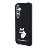 Husa pentru Samsung Galaxy S24, Karl Lagerfeld Silicone (KLHCS24SSMHCNPK), negru