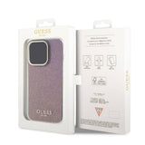 Husa pentru iPhone 15 Pro, Guess Hardcase IML Faceted Mirror Disco Iridescent (GUHCP15LHDECMP), roz