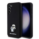 Husa pentru Samsung Galaxy S23 Plus, Karl Lagerfeld Silicone (KLHCS23MSMHKCNPK), negru