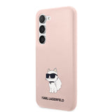Husa pentru Samsung Galaxy S23 Plus, Karl Lagerfeld Silicone (KLHCS23MSNCHBCP), roz