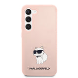 Husa pentru Samsung Galaxy S23 Plus, Karl Lagerfeld Silicone (KLHCS23MSNCHBCP), roz