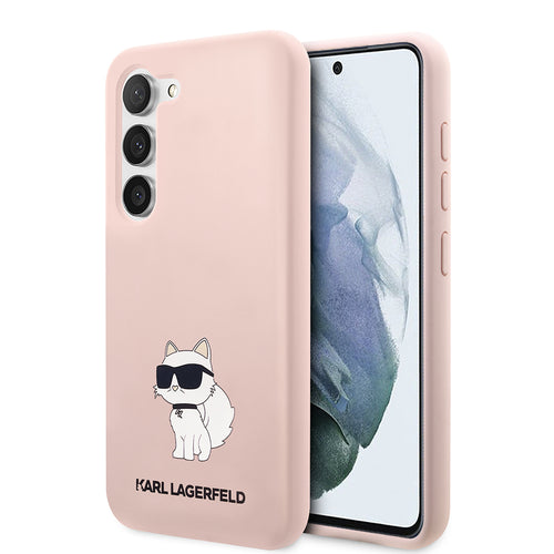 Husa pentru Samsung Galaxy S23 Plus, Karl Lagerfeld Silicone (KLHCS23MSNCHBCP), roz