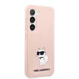 Husa pentru Samsung Galaxy S23 Plus, Karl Lagerfeld Silicone (KLHCS23MSNCHBCP), roz