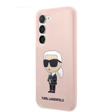 Husa pentru Samsung Galaxy S23 Plus, Karl Lagerfeld Silicone (KLHCS23MSNIKBCP), roz