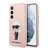 Husa pentru Samsung Galaxy S23 Plus, Karl Lagerfeld Silicone (KLHCS23MSNIKBCP), roz