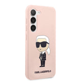 Husa pentru Samsung Galaxy S23 Plus, Karl Lagerfeld Silicone (KLHCS23MSNIKBCP), roz