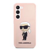 Husa pentru Samsung Galaxy S23 Plus, Karl Lagerfeld Silicone (KLHCS23MSNIKBCP), roz