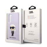Husa pentru Samsung Galaxy S23 Plus, Karl Lagerfeld Silicone (KLHCS23MSNIKBCU), mov